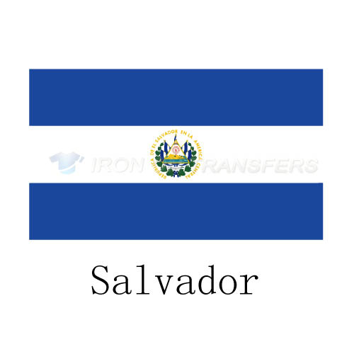 Salvador flag Iron-on Stickers (Heat Transfers)NO.1970